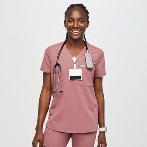 Figs Scrubs in Mauve Set